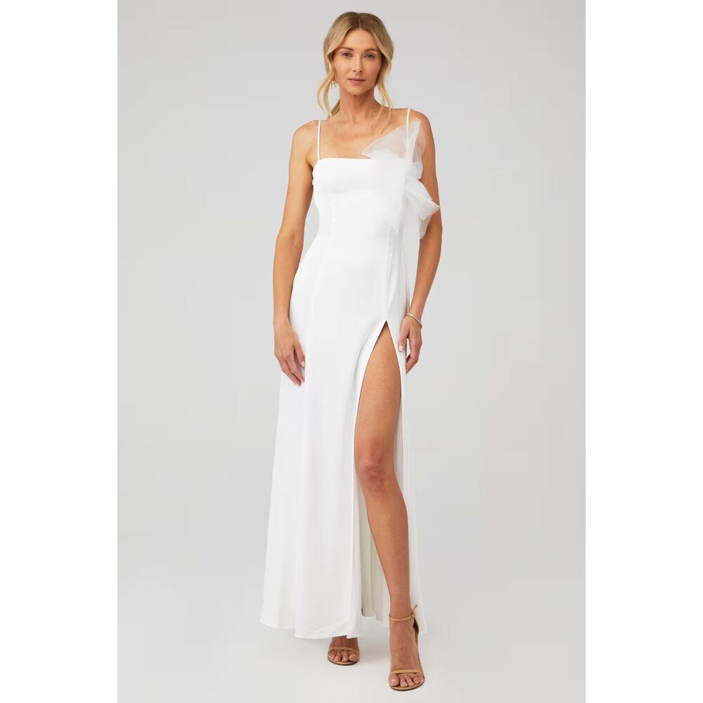 Katie May Blossom Gown Maxi Wedding Dress in Ivory Women's Size Small